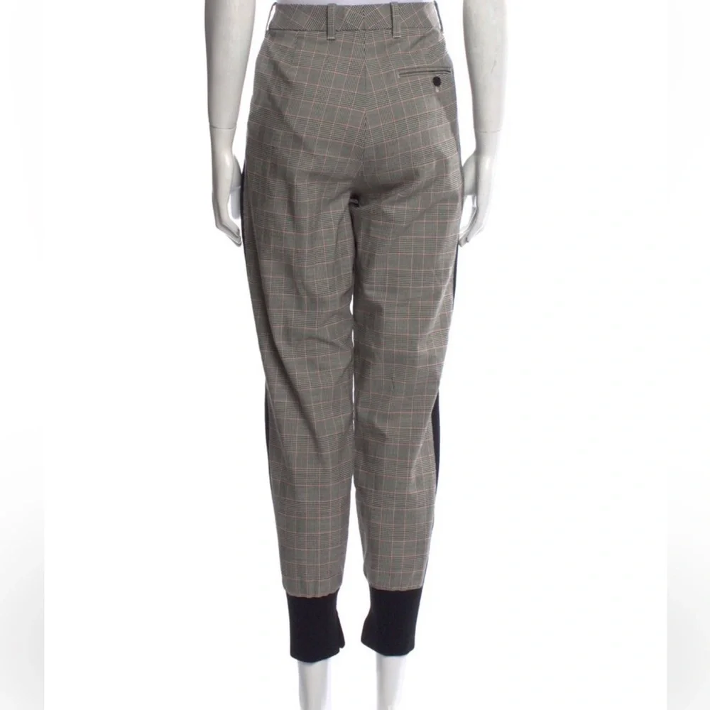 Plaid Trousers with Black Accents